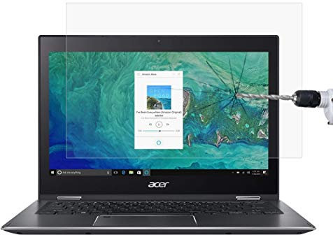 Cqu Laptop Full Screen Front Film Protect Cover HD Clear Tempered Glass Screen Protector Film for Acer Spin 5 Laptop - SP513-52N-552K 13.3 inch Netbook Portable Computer