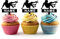 Innovedesire Personalisiert Sie Ihren Namen Jump Skateboard Stunt Kuchenaufsätze Hochzeit Geburtsta Acryl Dekor Cupcake Kuchen Topper Stand für Kuchen Party Dekoration 10 Stück