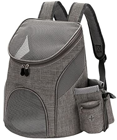 Faltbar Haustier Rucksack Raumkapsel, 360 ° Sichtfeld Tragbar Transportrucksack Transporttasche Tragetasche Für Klein Haustier Hunde Katzen Kaninchen Im Freien, Sicher & Atmungsaktiv 32x30x25cm