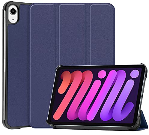 Lobwerk Schutzhülle für Apple iPad mini 6 2021 6. Generation 8.3 Zoll Slim Case Etui mit Standfunktion und Auto Sleep/Wake Funktion Blau