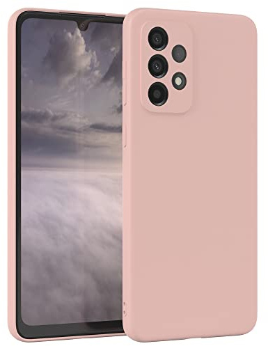 EAZY CASE - Silikonhülle für Galaxy A33 5G Hülle Silikon Case Rosa weich stoßfeste Handyhülle Schutzhülle mit Kameraschutz Dünn Premium Schutz Cover TPU Phone Bumper in Pastell Altrosa Matt