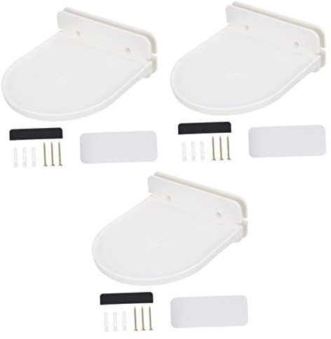 Mikikit 3 STK WLAN-Stand Punkt 3 Lautsprecher Wandhalterung Halterung Für WLAN-Steckdose Lautsprecherhalterung Punkt Mit Uhranzeige Punkt Zubehör Aufhänger Plastik Weiß W-LAN