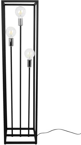 Light-Home CAGE Lampenschirm Stehlampe Modern - Standleuchte für Wohnzimmer Schlafzimmer Büro - Elegante Industrial Lampe - Schwarz und Gold - 130x30x25 cm