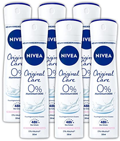 6 er Pack NIVEA Original Care Deospray Deodrant Deo 6 x 150 ml