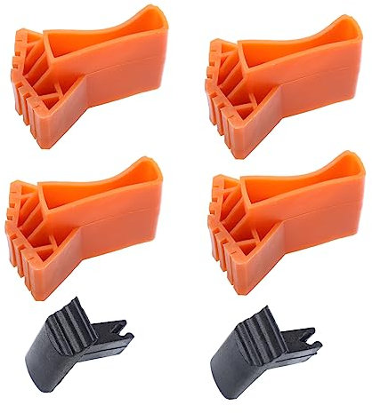 DOITOOL Leiterfußabdeckungen Rutschfeste Leitermatte Verdicktes Design mit Fischgrätenmuster für Heim und Industrielleitern Satz mit 2 Bambusleiterschaltern Leicht Anzubringen und Auszutauschen