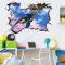 Meecaa Tier Anime Monster Cartoon Wandaufkleber, 3D Breaking Wall Decals für Schlafzimmer Wohnzimmer Wandkunst Aufkleber Wanddekoration (Tier 1)