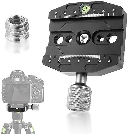 Schnellwechselplatte Klemme 70mm, Schnellspannklemme für Arca-Swiss, QR-70N Quick Release Plate Clamp, Metallklammer Schnellwechselplatte, Stativ Schnellwechselplatte Universal-Schnellwechselsitz