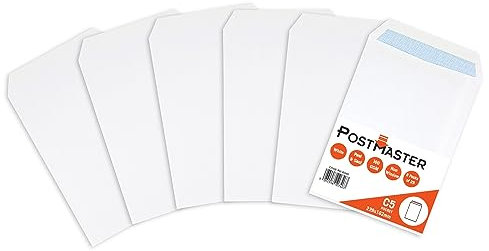 Postmaster Briefumschläge, A5, haftklebend, 100 g/m², weißes Papier, 25 Stück