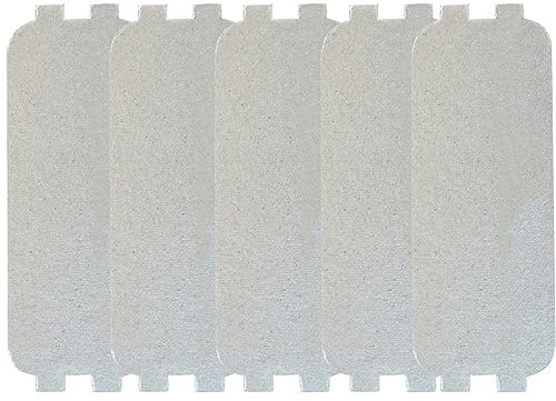 JOYSOG Microwave Waveguide Cover Mica Slice, 5Pcs Mica Plates Sheets Microwave Oven Repairing Part for galanz Heat Insulation Accessories (12.6 * 4.6cm)
