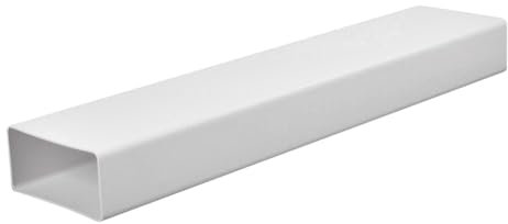 Lüftungskanal Lüftungsrohr eckig flach Länge 50 cm aus ABS-Kunststoff Flachkanal Flachkanalsysteme Stecksystem Abluft-Rohr Abluftkanal Dunstabzug Dunstabzugshaube