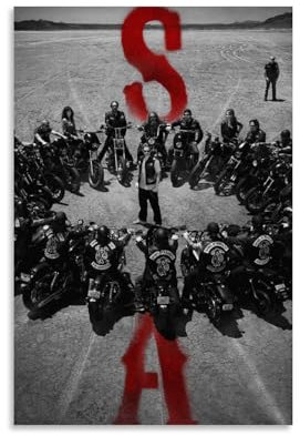 YBRAVO Sons of Anarchy TV Poster Dekorative Malerei Leinwand Wandkunst Wohnzimmer Poster Schlafzimmer Malerei,Wandkunst Bilddruck Moderne Familienzimmer Dekor 08x12inch(20x30cm)