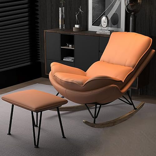DELURA Kinderzimmer-Schaukelstuhl, Teddystoff Gepolsterter Glider-Rocker mit Hoher RüCkenlehne, für Kinderzimmer, Schlafzimmer (Color : D)
