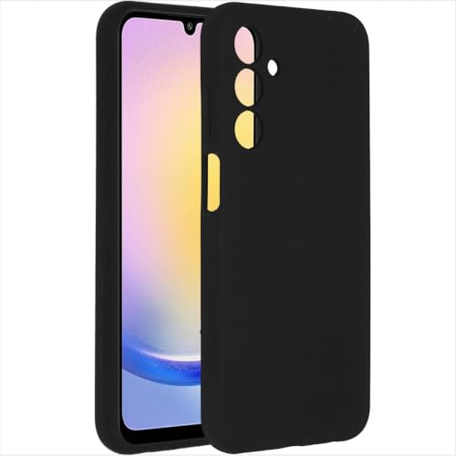 ACCEZZ Liquid Hülle aus Silikon - Geeignet für Samsung Galaxy A25 (5G) - Schwarz