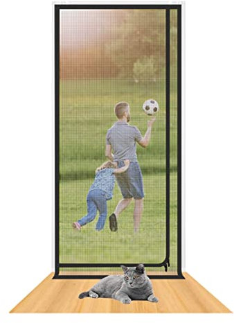 BOGDTF Porta con zanzariera a Prova di Animali Domestici Porta con zanzariera Rinforzata per Gatti Porta con zanzariera per Animali Domestici Resistente Che impedisce ai Cani e ai Gatti di Correre