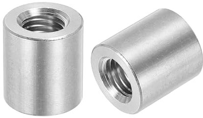 QUARKZMAN 4Pcs Écrous de Raccordement M12, en Acier Inoxydable 304, Écrou de Tige de Manchon de 25 mm/1 de Longueur pour Support, M12x25x20mm