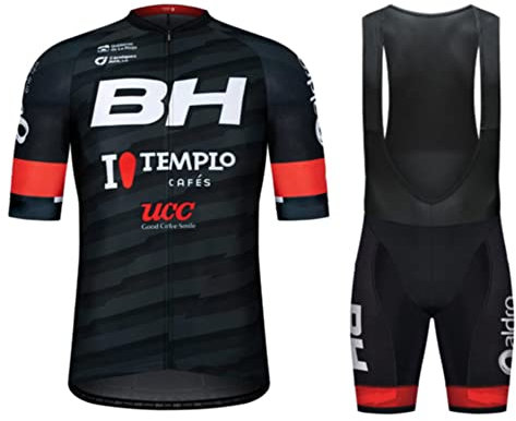 DEHIWI Herren Fahrrad Trikot Kurzarm Radsport Trikot Set für Radfahren MTB Fahrradbekleidung Herren Set Sommer Atmungsaktiv