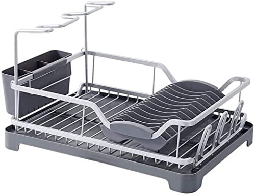 PINZHEN Rejilla para secar Platos, escurridor de Cocina, escurridor de Platos con Fregadero expandible, Soportes para estantes, escurreplatos para Cocina, Comedor, Organizador de mostrador