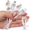 Hoedia Cable Protector for iPhone Charger, Flower Cord Protector for Phone Charger, Hard Silicone Cable Saver, Mouse Cable Protector, Cute Charger Protector with Cord Wrap and Clip, Small Flowers