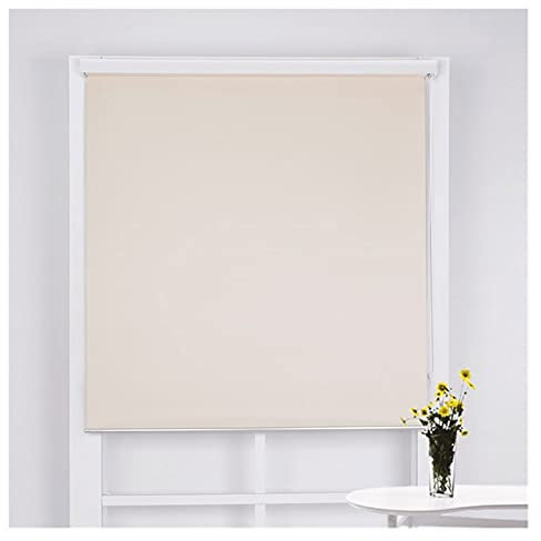 Fensterblenden Rollfilter Blackout mit Kassettenwandmontage Blackout Fensterjalousien for Küchen-Halbvorhang Aluminium-Röhrchen-Perlen-Einstellkabel Fensterdekoration mit mehrstufigen Blättern(F,W160x