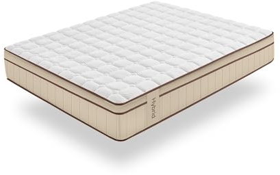 Moonia Hybrid-Matratze, 27 cm, Braun, mehrere Komfortzonen, Core Spring-Technologie, für Betten geeignet, 90 x 200 cm