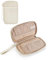 bagsmart Cable Organiser Bag Electronic Accessories Storage Case Holiday Travel Essentials Tech Pouch for Charger,Charging Cable,Flash Drive, Quilted Single Layer - Beige
