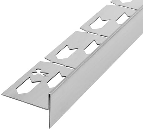 Rea Duschwannen-Gefälleleiste 140Cm Left Brushed Nickel, Für ebenerdige Duschen - 140X3,7X2,2CM