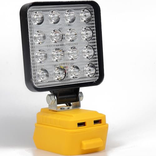 ZDOZITZ LED Work Light for Dewalt 20V Li-ion Battery - 18W 5400LM With Dual USB Charging Port (Tool Only)