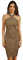 GRACE KARIN Damen Vintage Pailletten Kleid Knielang Neckholder Cocktailkleid Festlich Bodycon Partykleid Schwarzes Braun S