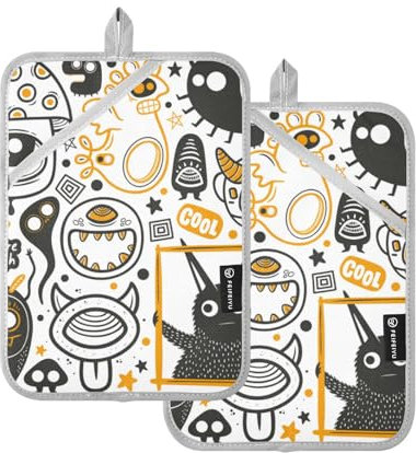 Topflappen für die Küche, hitzebeständig, individuelles Tiermuster, Topflappen mit Taschen, Hotpads für Kochofen