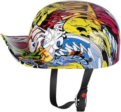 GKCEGHKS Mezzo Casco Scooter Crociera Bicicletta Casco Scooter Portatile Mezzi Caschi Jet retrò Casco Scodella Casco A Scodella Scooter Motorino ECE Omologato Aperto Caschi da Moto