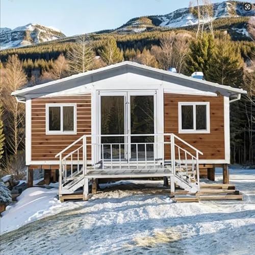 Casa prefabbricata portatile con 3 camere da letto, 1 bagno e cucina completamente attrezzati, casa contenitore prefabbricata per adulti, casa mobile pieghevole con telaio in acciaio
