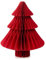 Logbuch-Verlag roter Papierbaum Weihnachtsbaum Figur aus Papier Honeycomb Weihnachtsdekoration 14 x 18 cm