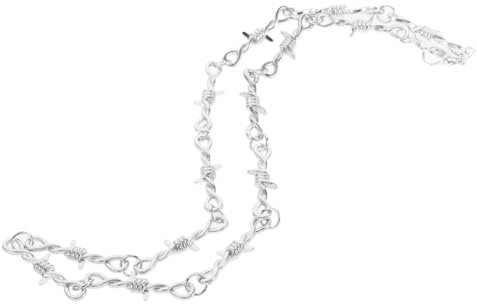 WATIIFUFU Unisex Gothic Thorns Hip Hop Necklace Metal Chain Jewelry for Men Women