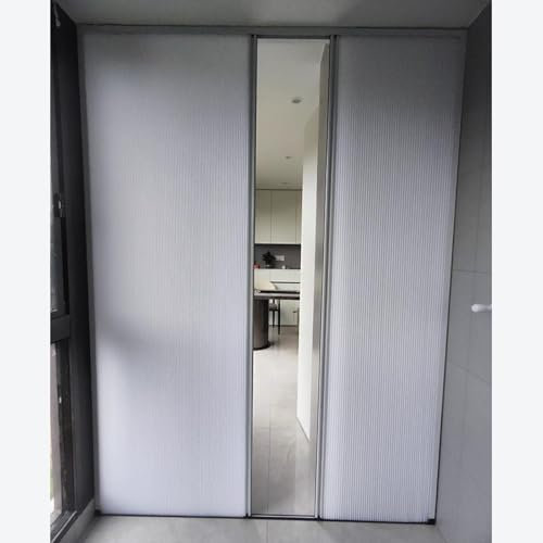 Portes pliantes télescopiques 180 200 220 240 cm Porte coulissante de placard, Porte d'accordéon occultable personnalisable, Double porte pliante pour chambre à coucher Bureau Grenier Cuisine(75x180cm
