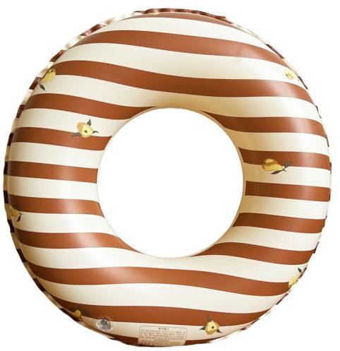 Anello galleggiante per adulti, anello galleggiante trasparente, in PVC, gonfiabile, per feste in piscina, feste all'aperto al mare (marrone)