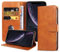 Vancle Case for iPhone XR Phone Case, Flip Wallet PU Leather Phone Cover with [4 Card Slots] [Kickstand] Brown
