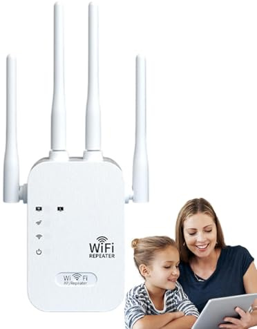 WLAN-Repeater, WLAN-Extender, 1200 Mbps, stärkerer WLAN-Extender, 4-Port-Router mit einem Dual-Band von 5 GHz/2,4 GHz für zu Hause