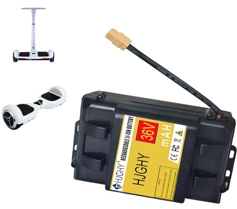 HJGHY 36 Volt Lithium-Akku für Hoverboards, 36 V, 2 Ah, 2,4 Ah, 3 Ah, 3,2 Ah, 4 Ah, 5,2 Ah, 6 Ah, 6,4 Ah, Elektroroller-Akku mit XT60-Anschluss,36v,6.4Ah