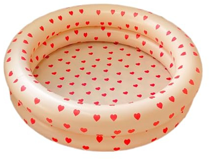 1PC Inflatable Paddling Pool,2 Ring Portable Paddling Pools with Inflatable Bubble Bottom, Portable Small Paddling Swimming Pool, Summer Play Water Tools for Home and Travel