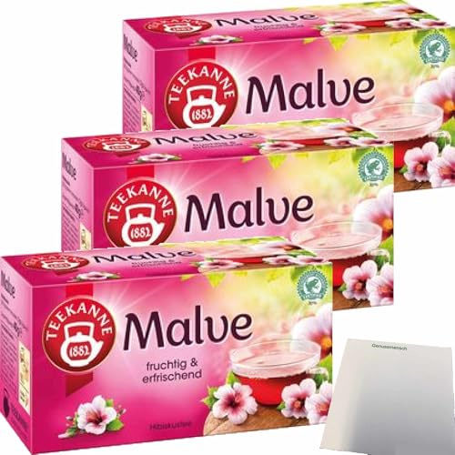 usy Bundle für Teekanne Malve 20 Teebeutel 3er Pack (3x40g Packung) + usy Block