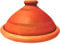 ORIGINAL Tajine Marocain en Terre Cuite Tuareg Ø 30cm pour 4 - 5 Personnes | Plat a Tagine avec couvercle fait Main au Maroc | non émaillé Libre de matières Toxiques pour votre Cuisine Marocaine