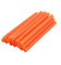 sourcing map 17pcs 7mmx100mm Hot Melt Glue Sticks Orange for DIY Small Craft Projects
