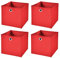 Stick&Shine 4X Aufbewahrungs Korb Rot Faltbox 32 x 32 x 32 cm Regalkorb faltbar