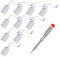 10 x douilles de lampes de chantier, douille de suspension, douille de travaux, culot E27 + testeur de phase, blanc
