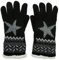Caspar GLV004 warm gefütterte Damen Strick Handschuhe mit Stern, Farbe:schwarz, Größe:One Size