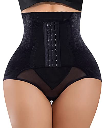 Bafully Hi-Waist Trainer Butt Lifter Tummy Control Panty Body Shaper for Women (Black, M)