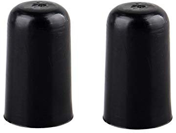 Futheda 2 Stück Gummi-Spitze für Cello Endpin Ersatz Anti-Rutsch-Kappen tragbar Anti-Rutsch Endpin Cap Protector für Cellist Musik Saiteninstrumente Teile schwarz