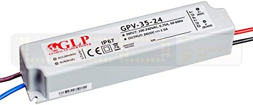 LED Trafo 36W 1,5A 24V Netzteil IP67 Wasserdicht Transformator Treiber für LED Leuchtmittel Beleuchtung