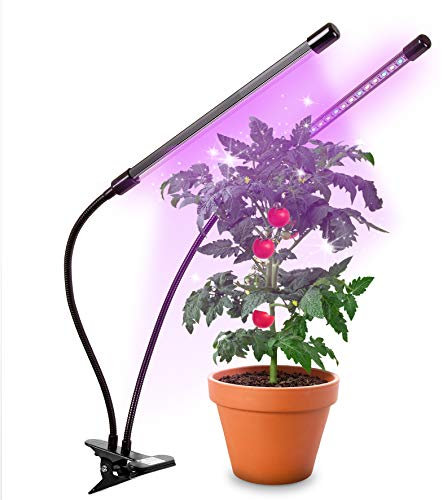 Duronic GLC24 Pflanzenlampe | Vollspektrum Wachstumslampe mit 36x rote & blaue LED-Lampen | 3 Farbmodi | Pflanzenleuchte mit Schwanenhals in 6 Lichtstärken | 40W Pflanzenlicht für Pflanzen und Kräuter