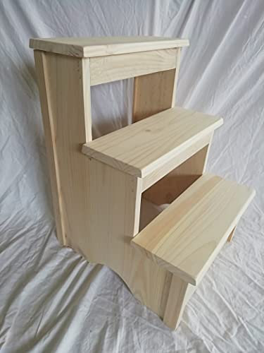 LA IBERICA Scala in legno 3 gradini. Legno naturale